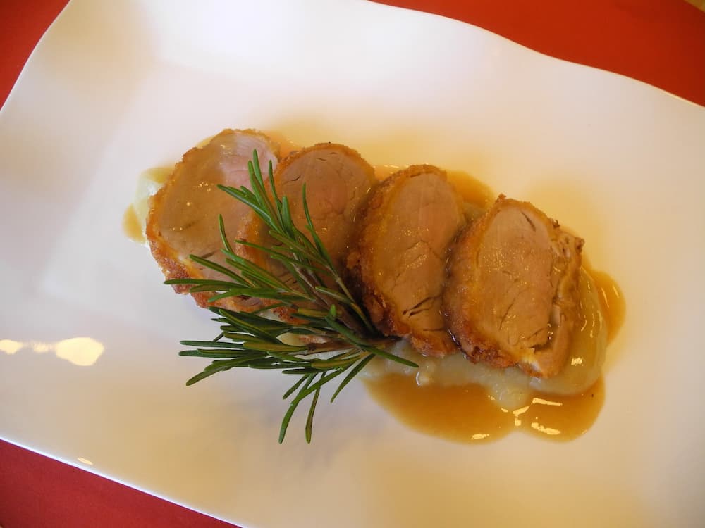 Carne de cerdo en salsa como en los bares